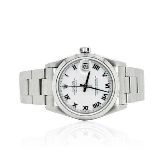 ROLEX DATEJUST LADIES WHITE ROMAN DIAL STAINLESS STEEL SMOOTH OYSTER WATCH 78240 - Picture 5 of 9